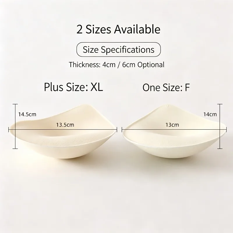 1 Pair Thick Push Up Bra Pads Inserts Thailand Latex 4cm 6cm Breathable Removable Breast Padding for Sports Bra Tank Top Bikinis