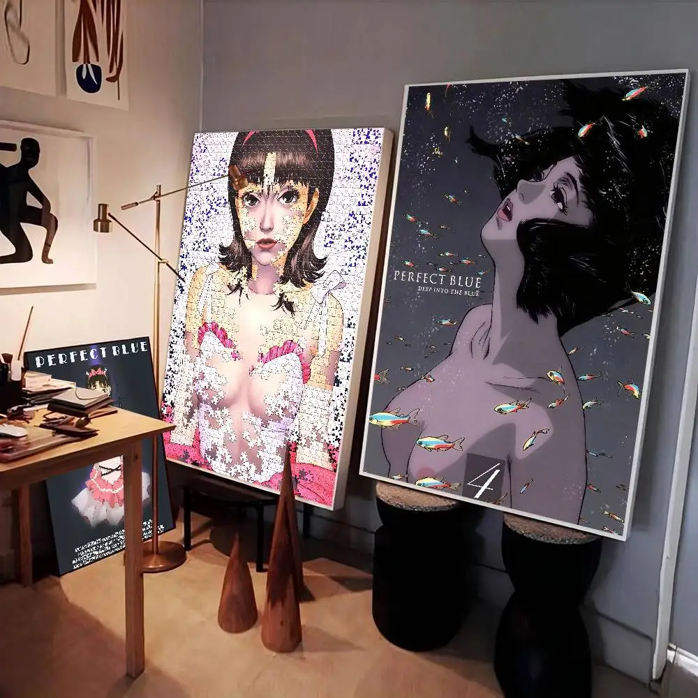 اليابان أنيمي الكمال الأزرق المشارك ذاتية اللصق الفن مقاوم للماء ورقة ملصق مقهى بار غرفة جدار ديكور