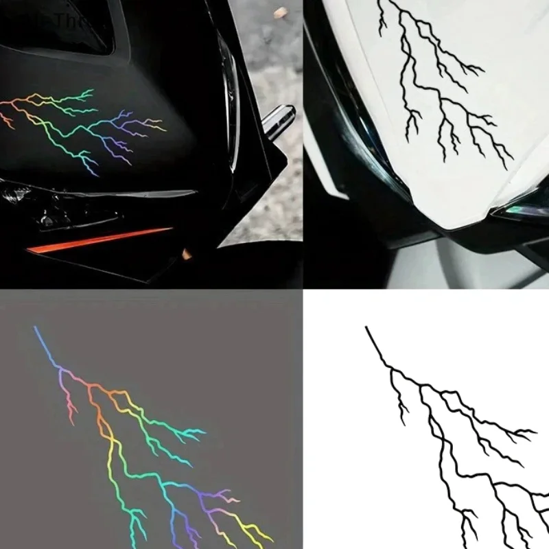 

1 шт., креативная наклейка на мотоцикл с трещинами и молнией для DIY, передний обтекатель мотоцикла, топливный бак, шлем, виниловые наклейки, украшение для скутера