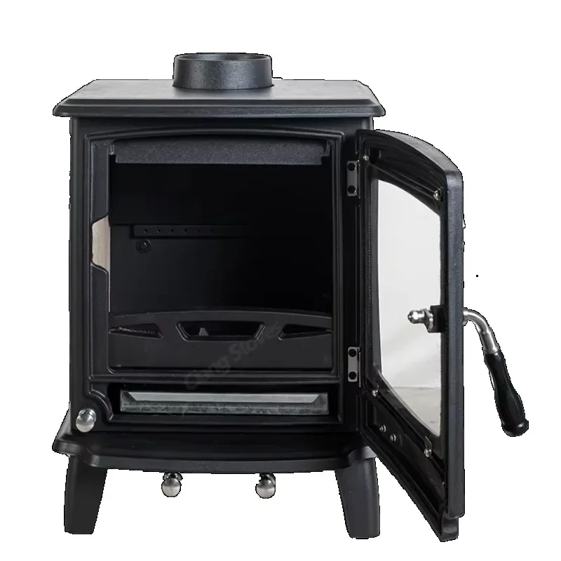 

Modern Design Commercial Cast Iron Wood Stove Closed Combustion Fireplace Smokeless for Home Heating
