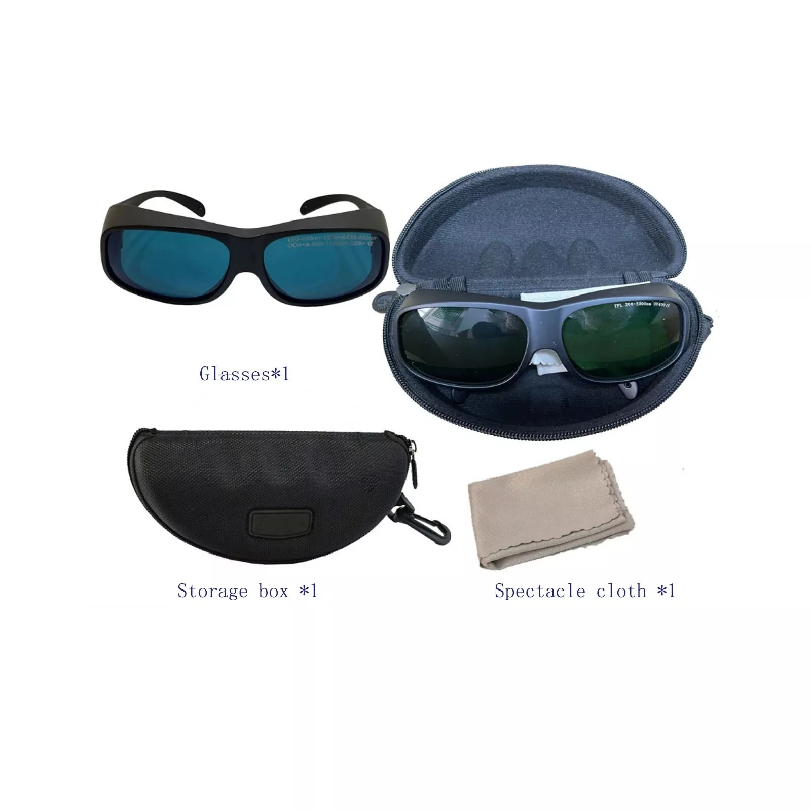 

180-450nm 450nm/650nm /808nm/1064nm 800-1100nm OD6+ CE Laser Protective Glasses