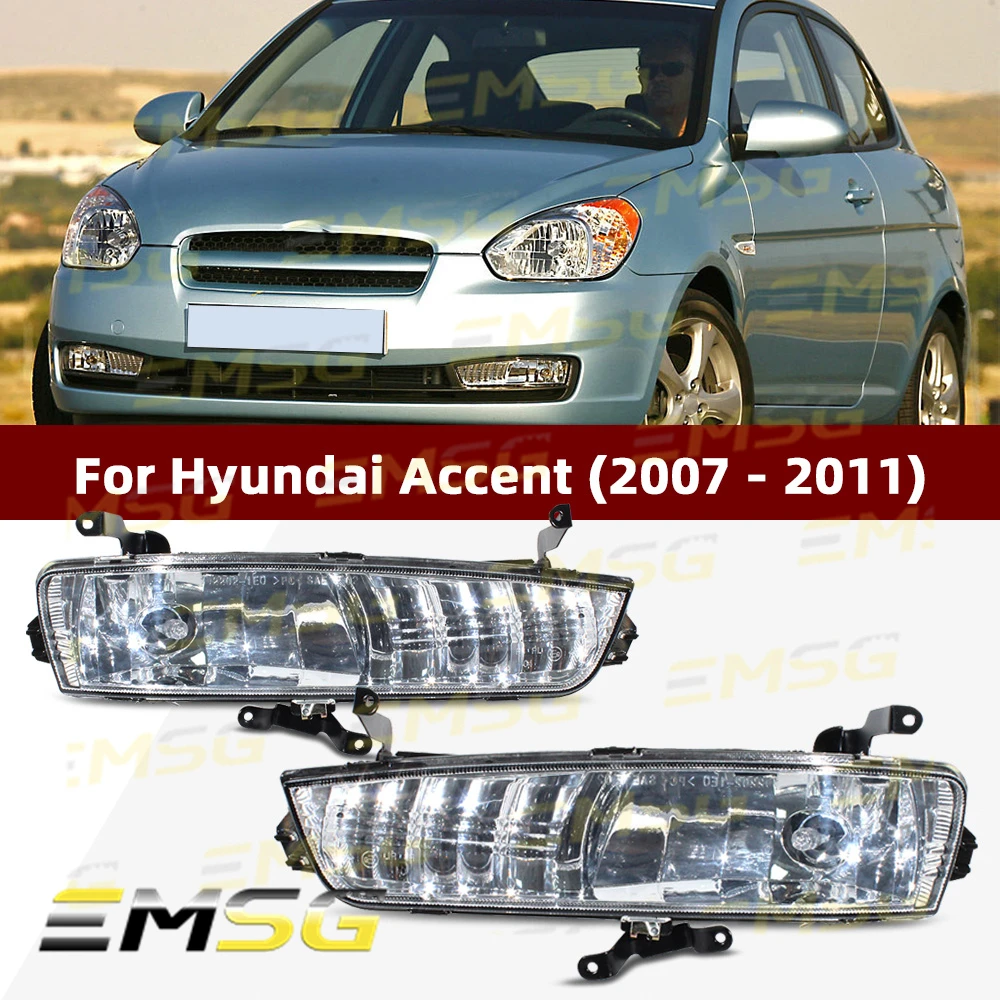 Halogen Fog Lamp For Hyundai Accent 2007 2008 2009 2010 2011 Car Accessories Front Bumper Fog Light DRL 922021E000  92201-1E000