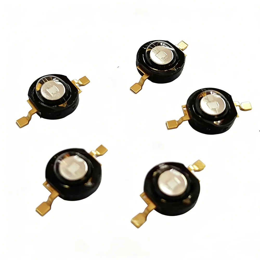 3W 395-400nm UV LED Ultraviolet LED Chip Light High Power LED Bead Black 50pcs