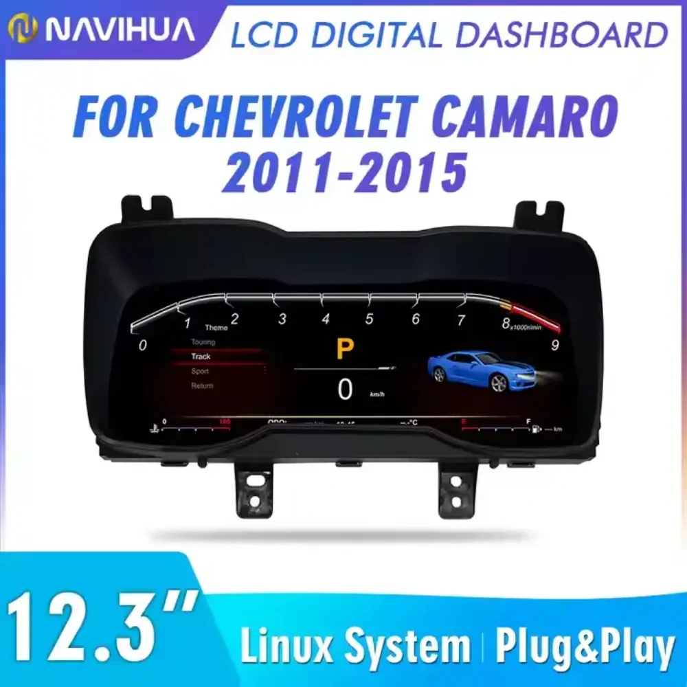 

Navihua Car LCD Digital Cluster Instrument Dashboard Panel Display for Chevrolet Camaro 2010-2015 Virtual Speedometer