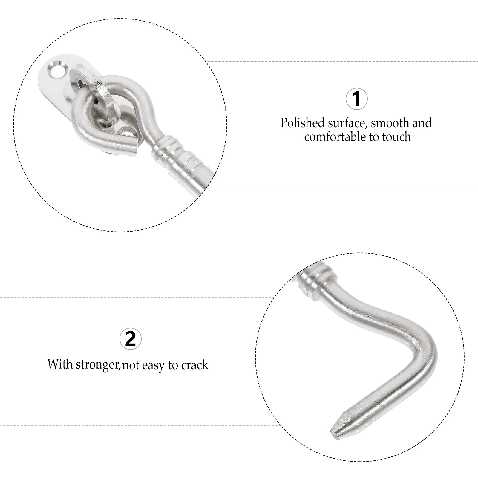 Stainless Steel Door Latch Lock Magnetic Partition Hook Gate Entry Sliding Barn Durable Anti Corrosion Easy Install Garage