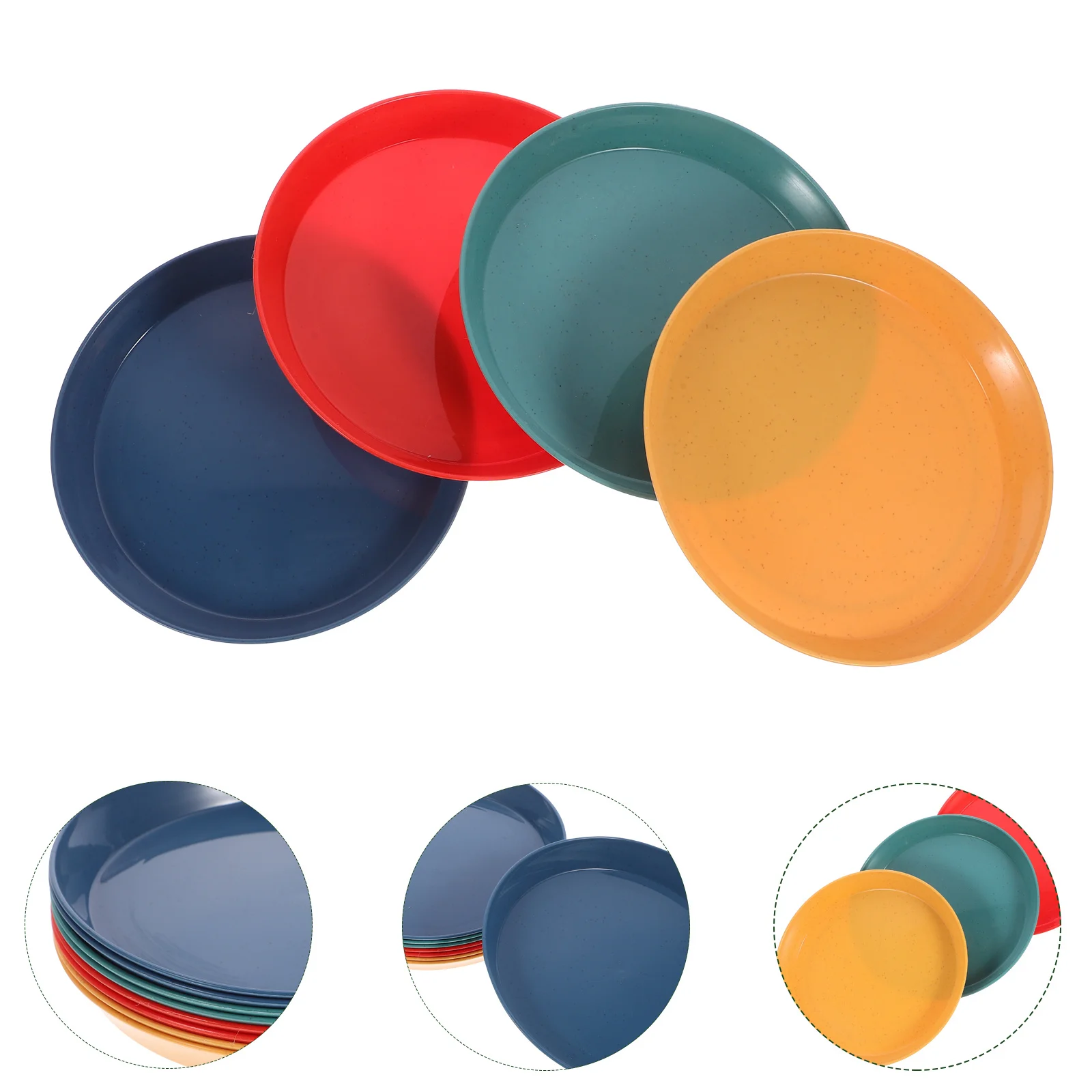 

8Pcs Shallow Cat Food Dish Flat Depth Whisker-Friendly Design for Wet Dry Food Water Kitten Feeding Bowl Lightweight Portable