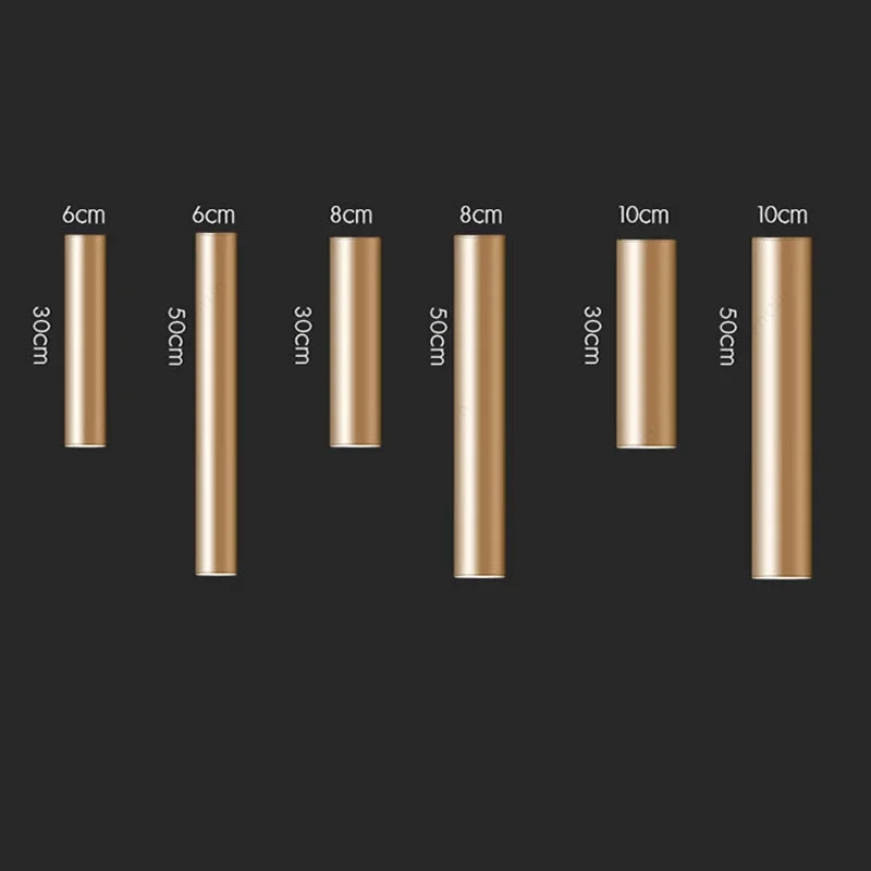 Gold Pipe Wall Lamps Home Decor Bathroom Bedroom Mirror Light Villa Balcony Corridor Sconces Modern Led Tube Ligting Luminaria