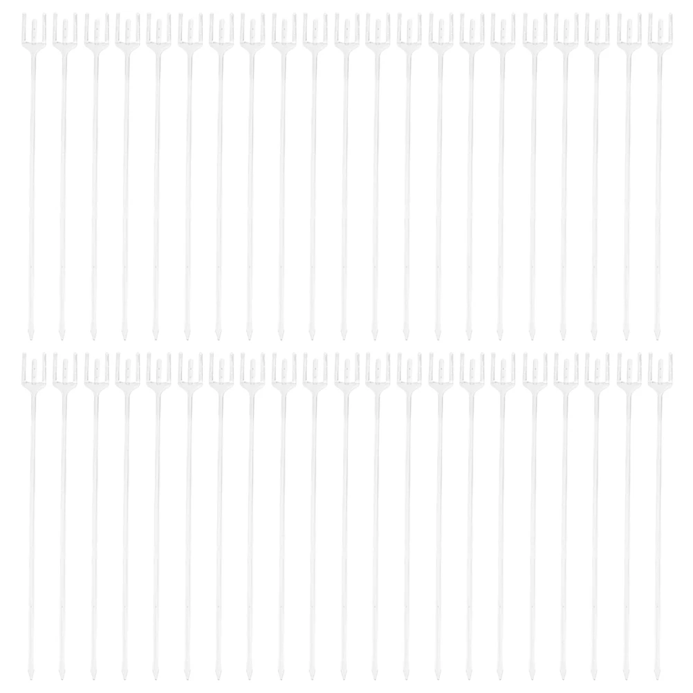 

50pcs Card Holder Picks 31cm Thick Transparent Plastic for Arrangement Decor Bouquet Wedding Party