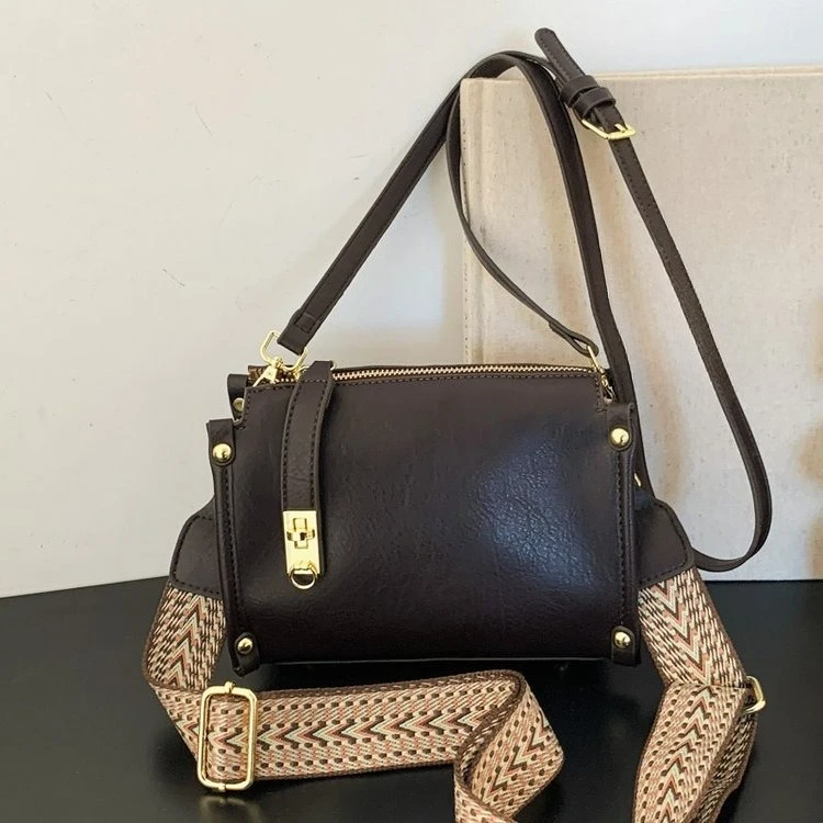 

2026 New Mini Embroidery Square Bag, Vintage Adjustable Shoulder Crossbody Top Handle Purse, Unique for Women Casual Outing