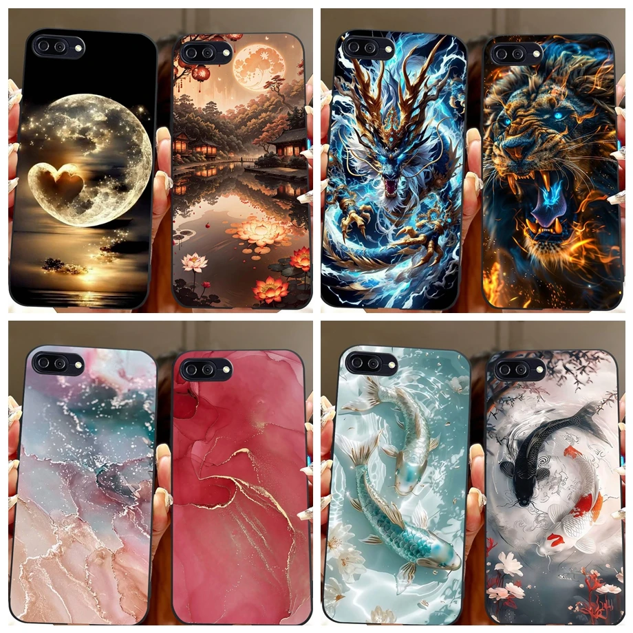Dragon Koi Fish Landscape Phone Case For ASUS ZC554KL ZC553KL ZE553KL ZE554KL Back Cover Soft TPU Cartoon Bumper ZENFONE 4 MAX
