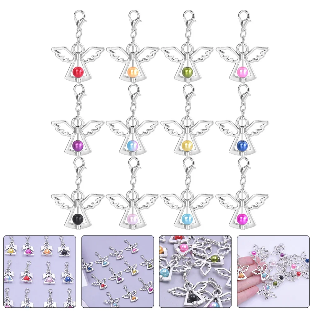 

12pcs Angel Shape Pendant Durable Diy Jewelry Making Charms Lightweight Lobster Clasp Pendants For Crafts Jewelry Accessories