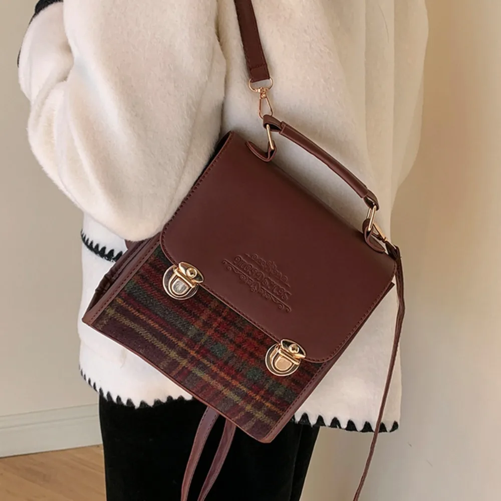 

2025 Fashion Preppy Shoulder Bag Korean Trendy Vintage Crossbody Bag Temperament Ins Backpacks Students