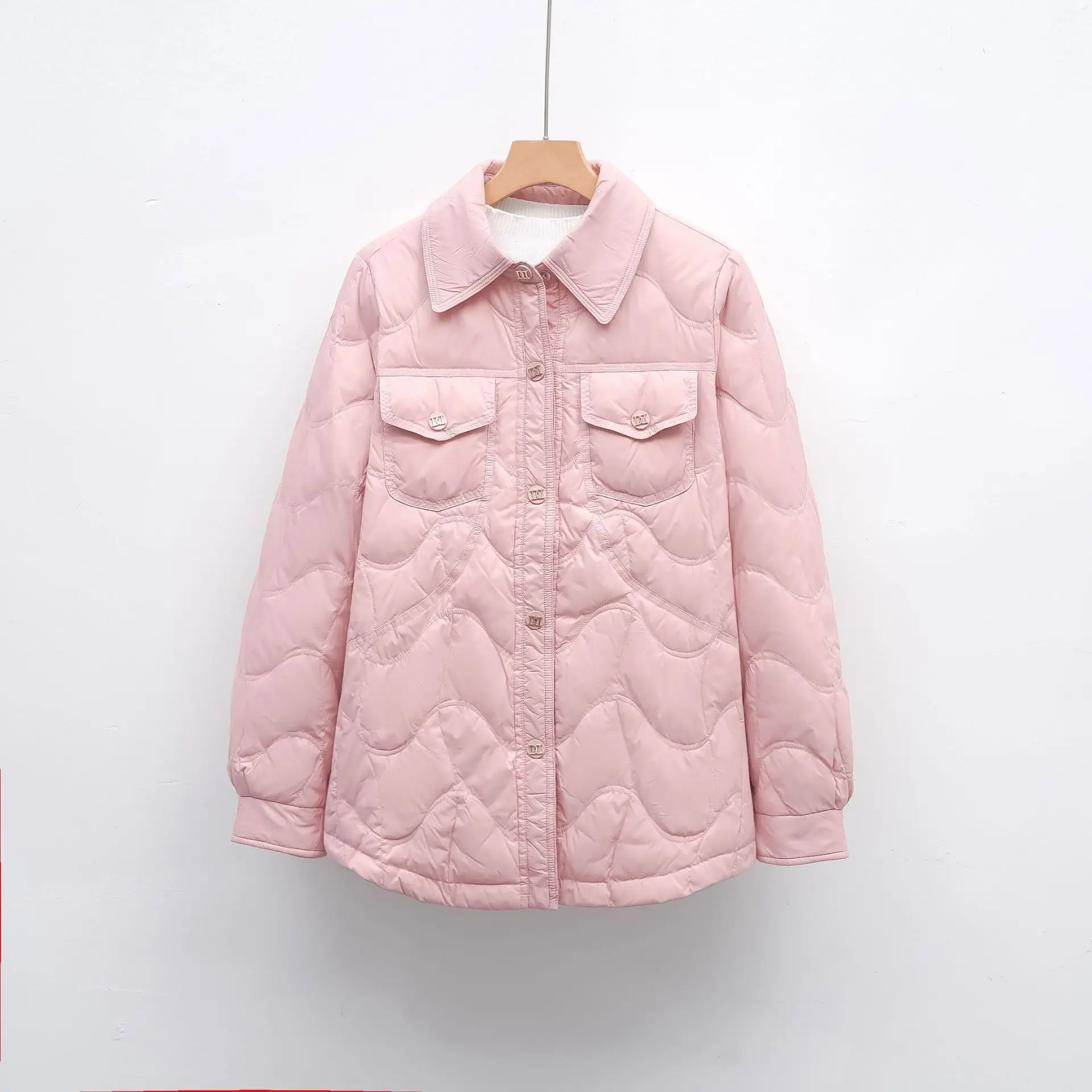 أزياء التخسيس الخريف الشتاء وصول جديد دافئ مريح جديد المعايير الوطنية 90 أسفل قميص نسائي نمط أسفل سترة #4