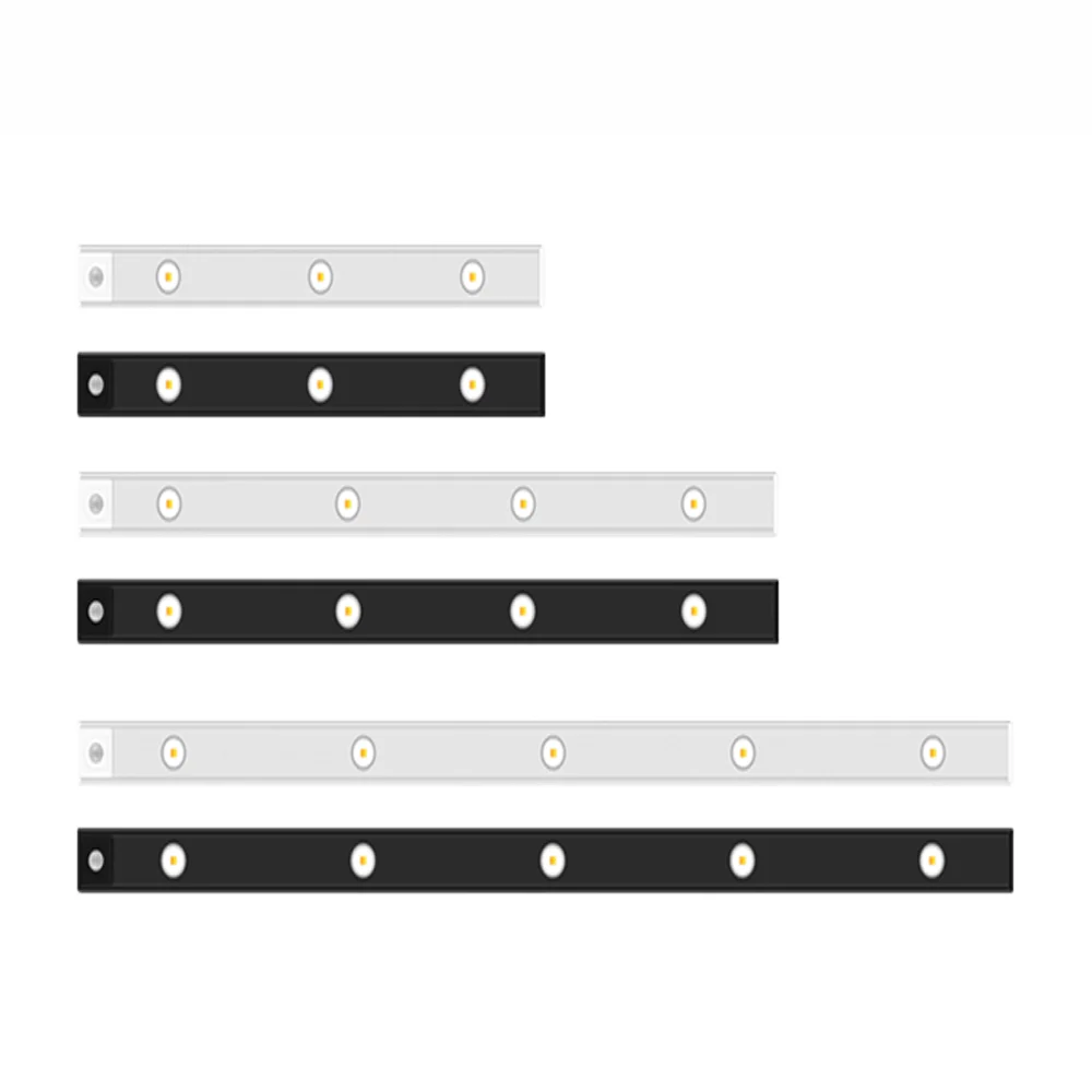 PZSUNLY ultracienki oświetlenie szafki LED 20/30/40cm bezprzewodowy czujnik ruchu TYPE-C USB do nocnego ładowania szafka lekka oświetlenie kuchenne