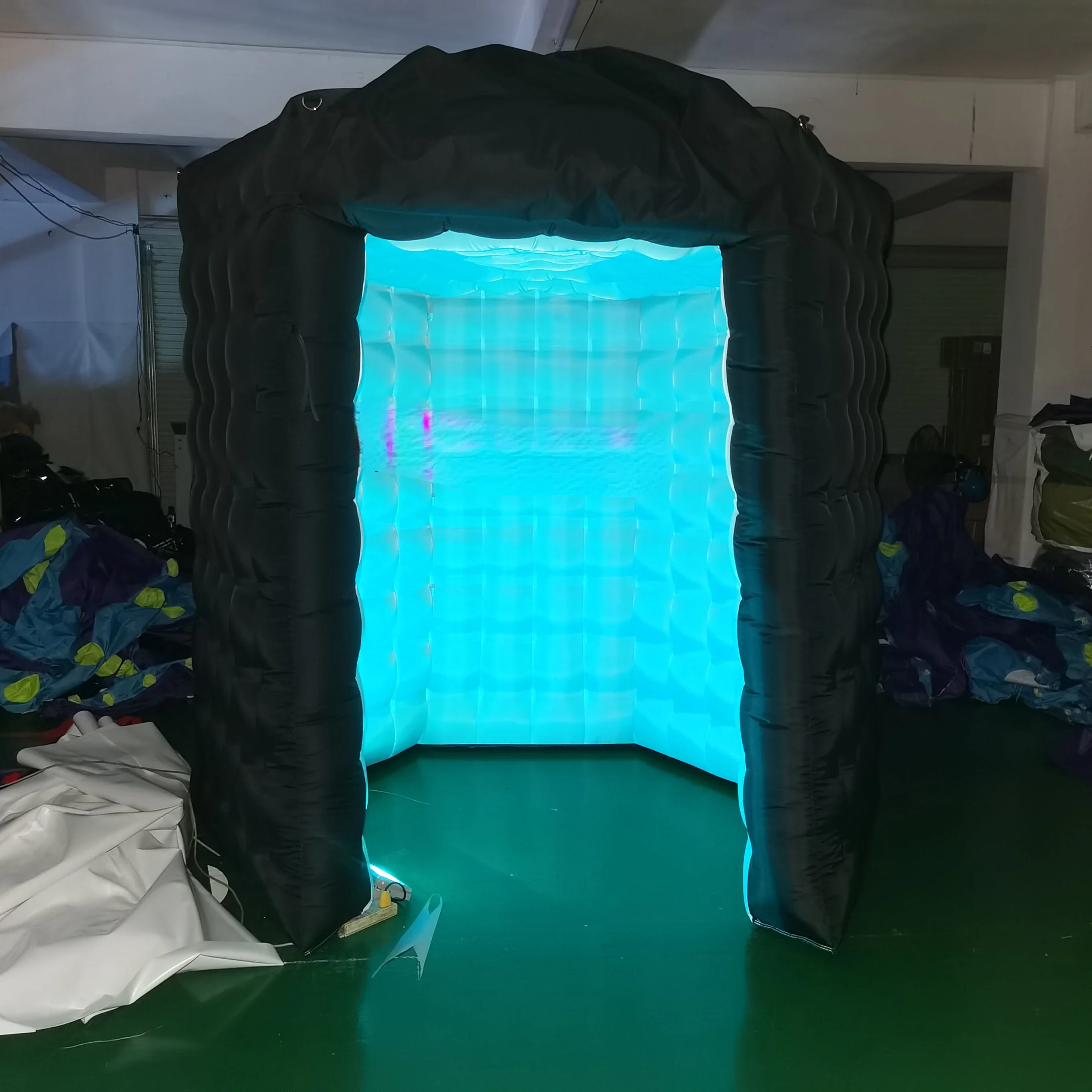 Inflatable diagonal luminous photo booth air mold street wedding photography fun big head sticker inflatable studio