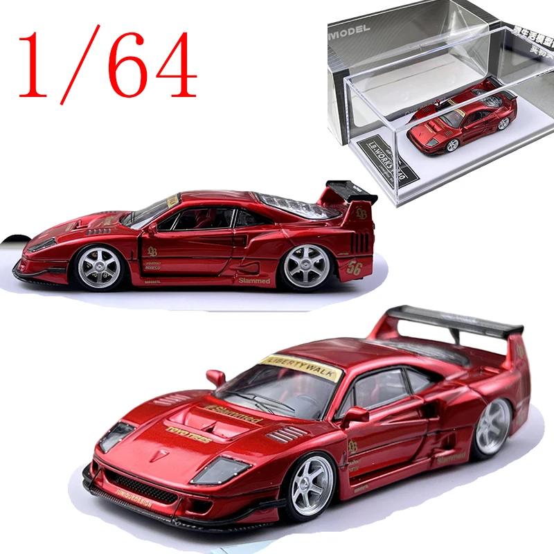 DMモデル ダイキャスト 1/64スケール フェラーリF40 スーパーカーモデル 合金 フェラーリF40 レーシングカーモデル シーンディスプレイ ギフト オーナメント