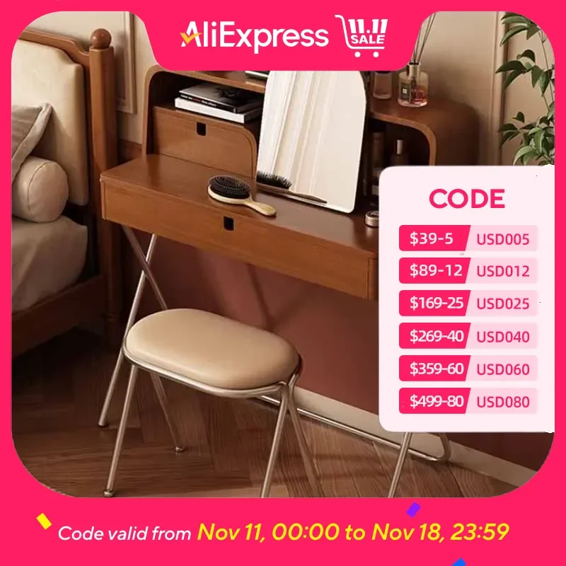 

Скандинавский роскошный комод для девочек, коричневый женский деревянный туалетный столик для хранения макияжа, современная мебель для спальни Schminktisch