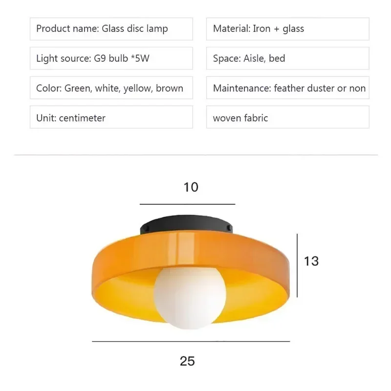 Glass Wall Lamp Ceiling Light G9 Bulb Wall Sconce Modern Dual Purpose For Living Room Hallway Balcony Bedroom Bedside Fixtures
