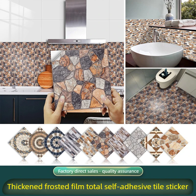 30x30cm 10PCS Matte Self-Adhesive Wall Tiles, Waterproof Oil-Proof Kitchen Backsplash for Stove Cabinet Countertop Renovation