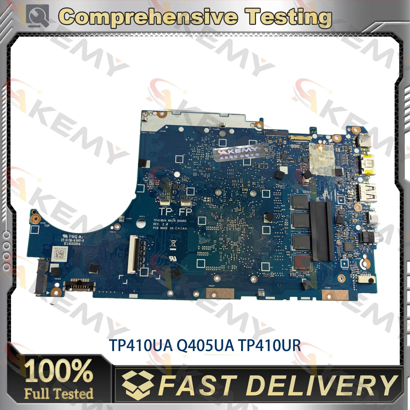 TP410UA Laptop Motherboard For ASUS TP410URR Q405UA TP410UAR TP410UQ TP410UF TP410UR TP410U Mainboard With I3 I5 I7 CPU tests OK