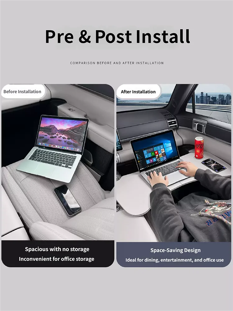 Car-mounted dining tray table with folding computer stand for camping Accessories For BYD Leopard 7 Titanium 7 2025 2026
