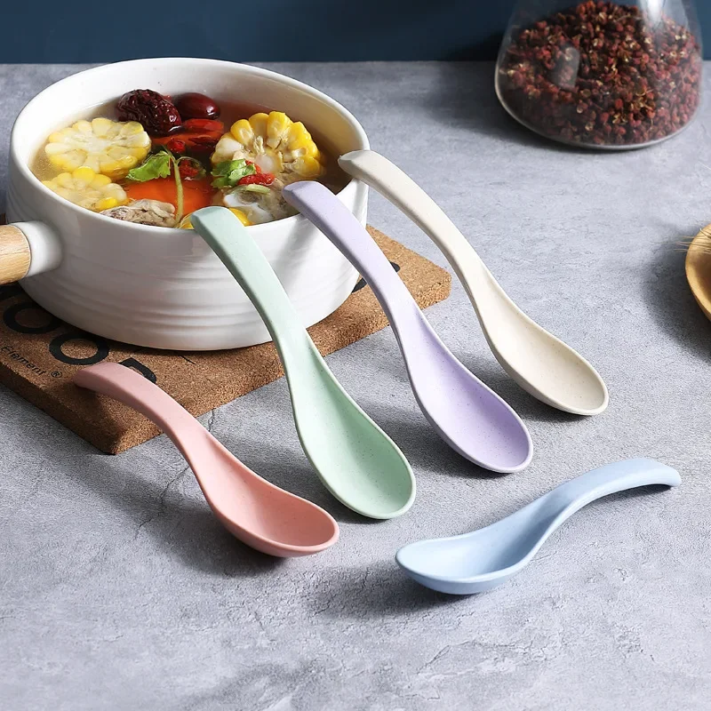 1Pcs Stirring Spoon Multi Purpose Silicone/Plastic for Household Soup Spoons Cooking Utensils Ladle Kitchen Accessories