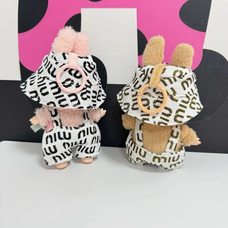 

For 17cm Labubu Dolls Accessories DIY Doll Clothes MIU Heartbeat Long Eared Furry Rabbit Costume Cartoon Dress Up Labubu Outfit