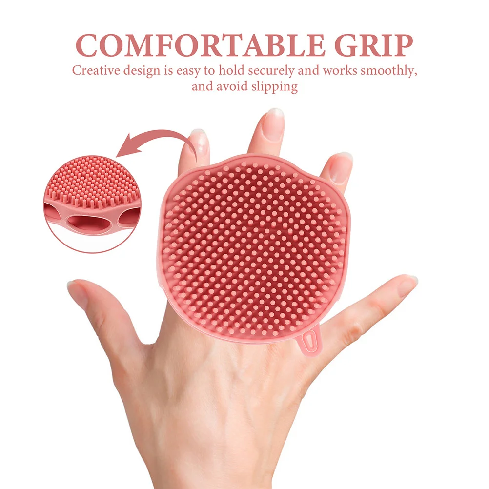 

2Pcs Silicone Body Scrubber Bath Brush Exfoliating Skin Friendly Easy Grip Design Travel Shower Cleaning Tool for Family