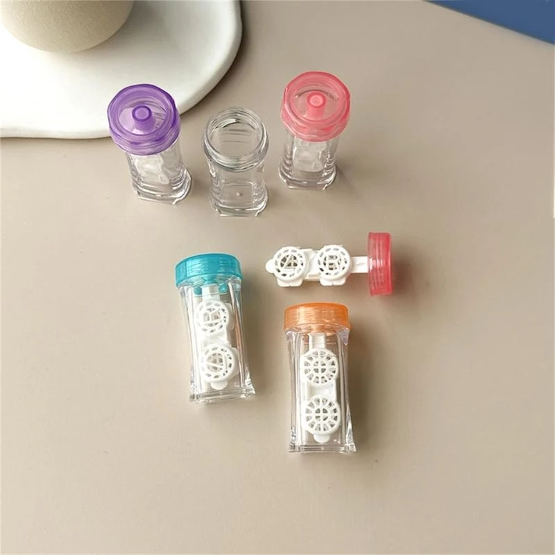 E56A Secure Lens Storage with Easy Open Screw Fashionable Lens Case Daily Use