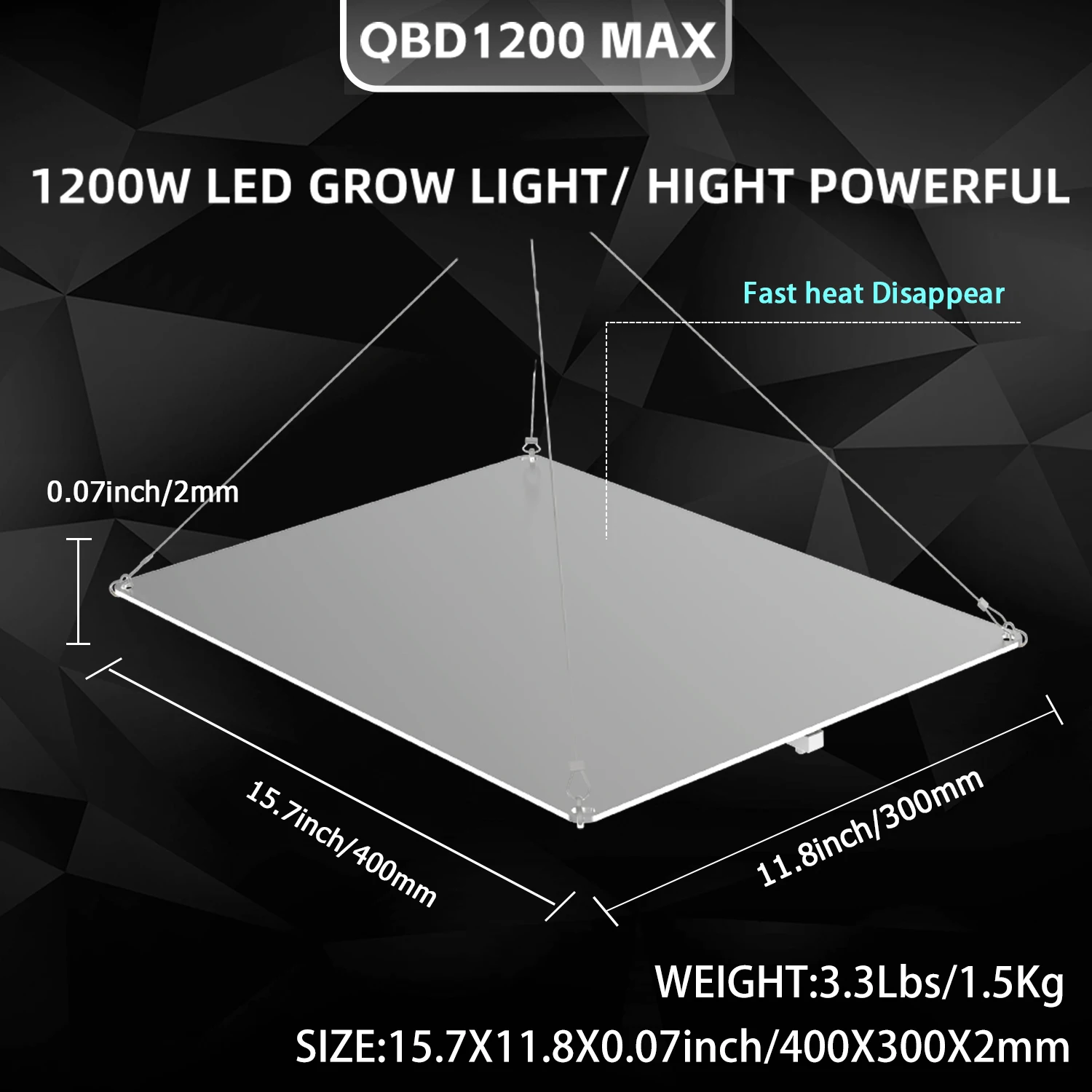 Dimmable LED Grow Light 1200W 1500W LM281b+ Diodes Full Spectrum Grow Light High PPFD For Indoor Plants Hydroponic