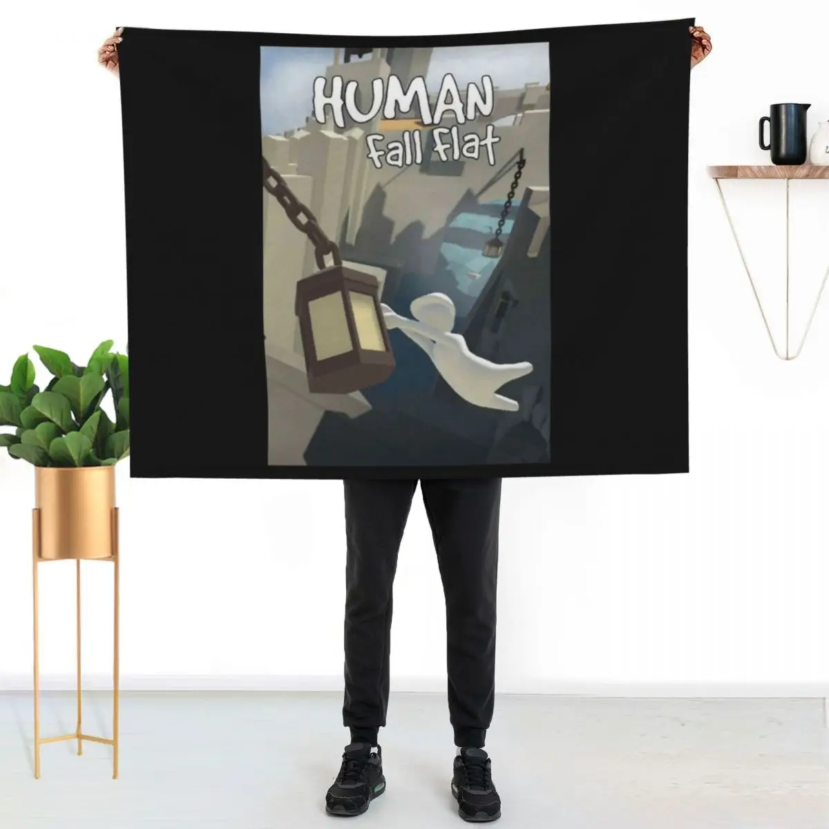 Human Fall Flat Throw Blanket Shaggy valentine gift ideas Luxury Polar Luxury Brand Sleeping Bag Blankets