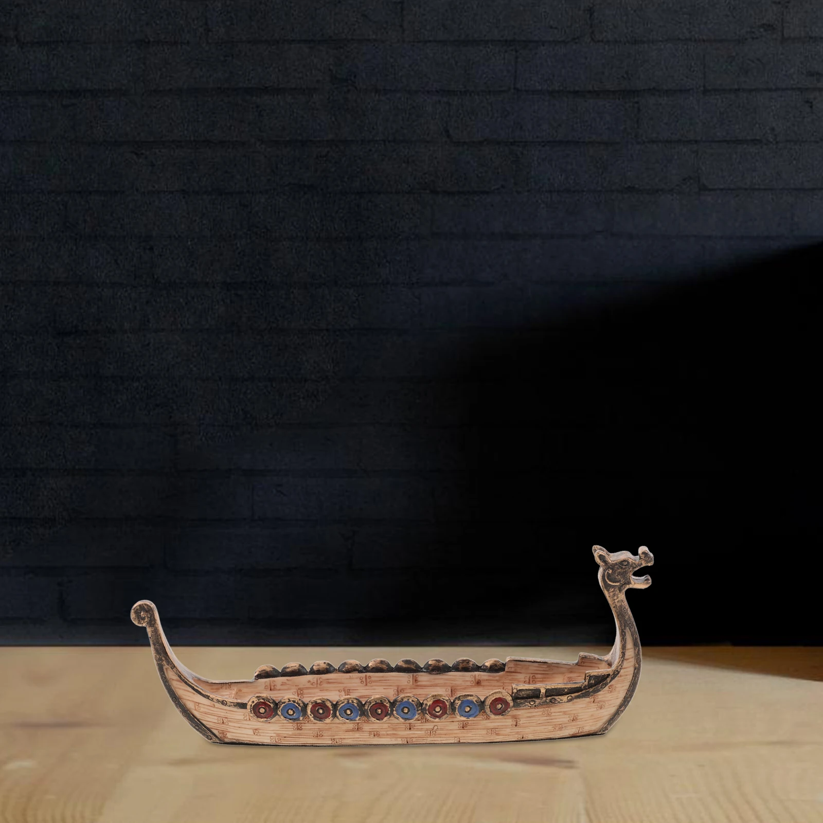 القراصنة نموذج باخرة ديكور المنزل الراتنج الحرفية تمثال مكتب غرفة طاولة مكتبية عرض مصغرة جمع قطعة فايكنغ قارب الزينة #6