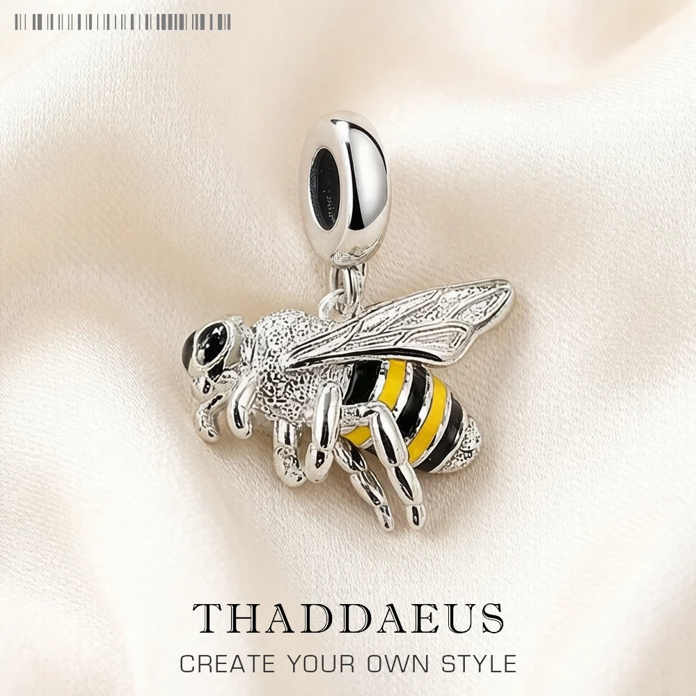 Real 925 Sterling Silver Fashion Jewelry Lovely Honey Bee Pendant Charm For Women Drop Shipping Wholesale