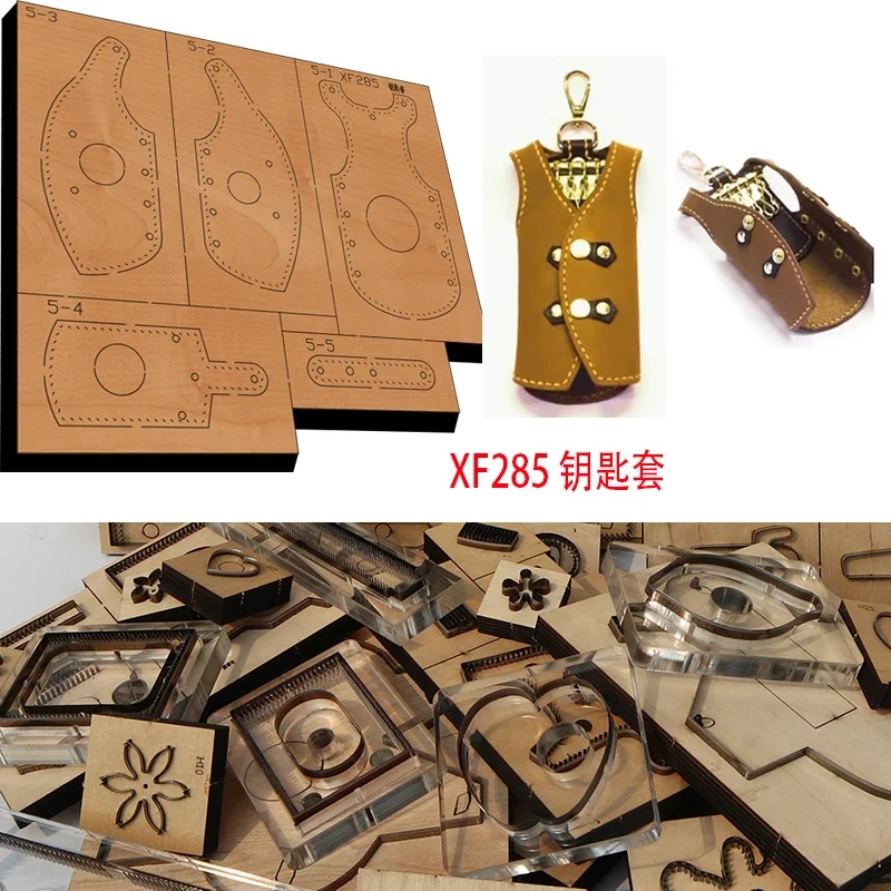 Handmade Wooden A Vest Key Bag Knife DieLeather Craft Punch Hand Tool Cut Knife Mould XF285 Leather Craft Tools