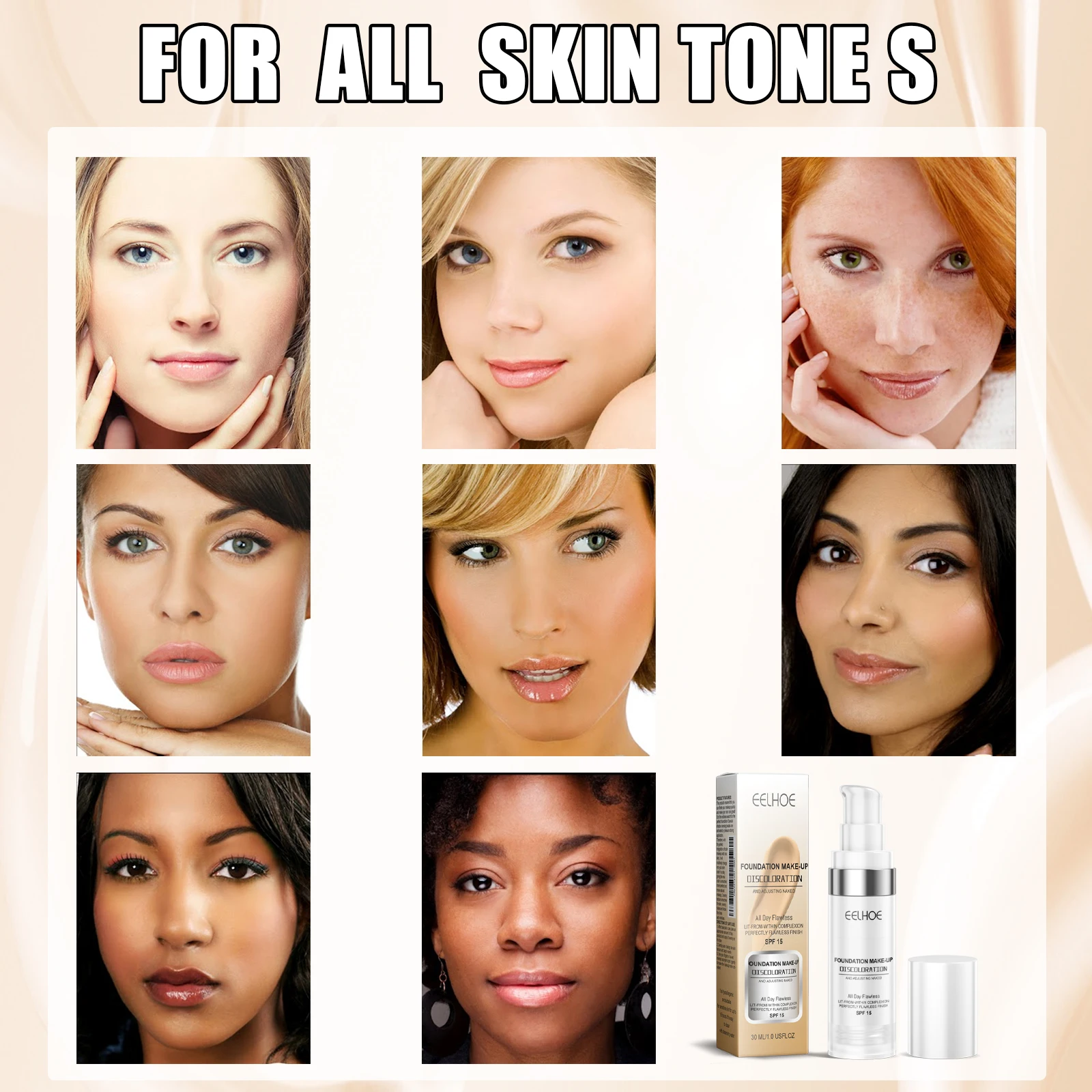 30ml Color Changing Foundation Long-Lasting Hydrating Transfer-Proof Skin Tone Adjust Brightening Lightweight All Skin Types image 2