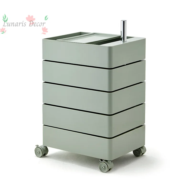 Multi-layer rotating cabinet movable sofa trolley edge few simple bedside rotating cabinet snack storage cabinet