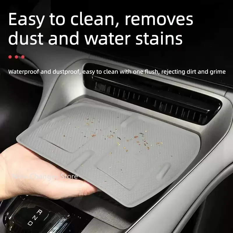 For Denza N7 2023-2025 Wireless Charging Pad Auto Interior Accessories Car Phone Non-slip Charger Mat Silicone Protective Pad 2