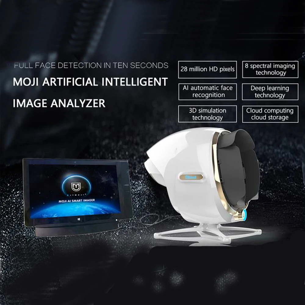 Analizador de piel con inteligencia artificial, instrumento de imagen inteligente, Detector de piel, espejo mágico, máquina de análisis Facial Digital 3D para salón, nuevo