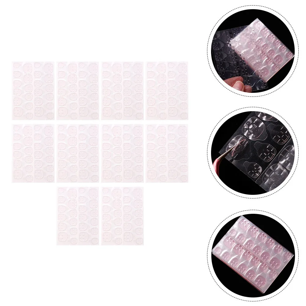 20 fogli adesivi adesivi gelatina per unghie trasparente rosa durevole pasta per manicure a lunga durata fornitura per nail art colla gelatinosa per manicure