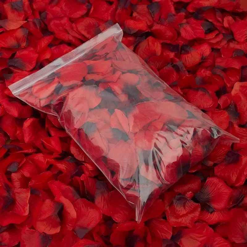 Lots Artificial Fake Rose Petals Red Roses Petal Flowers for Romantic Wedding Party Valentines Day Decoration Supplies Wholesale