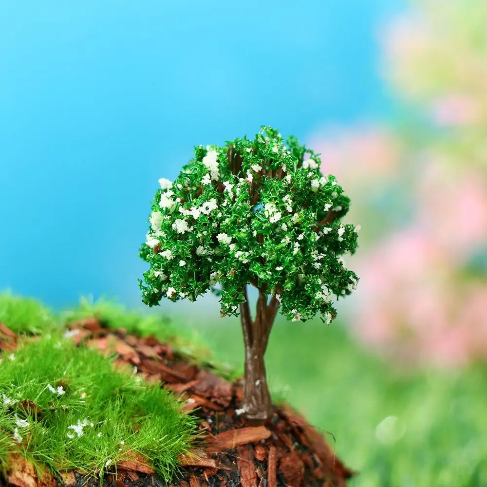 Plastic  for  Railroad Decoration Building Landscape Accessories Miniature Flower Tree Artificial Scenery Trees