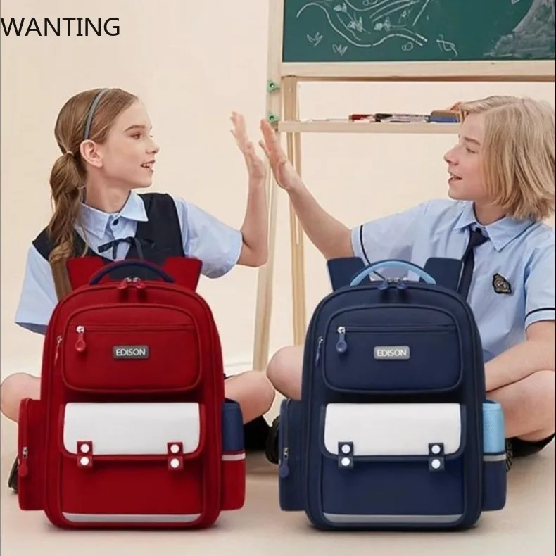 2024 High Capacity Children School Bags British Style Kids Backpack In Primary Schoolbag For Teenager Boys Waterproof Backpacks