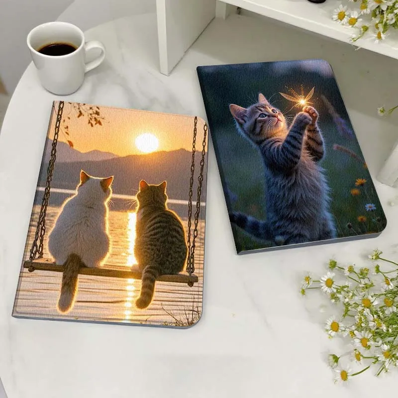 

Sunset Fox Cat Art For Xiaoxin Lenovo Tab Pad K11 K10 M10 P11 3rd Plus Pro Legion Y700 Y900 Gen4 2 Tablet Case Gift