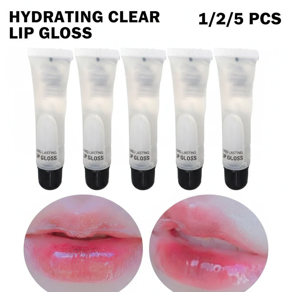 

1/2/5Pcs Long Lasting Lip Gloss Moisturizer Plumper Transparent Volume Clear Lipgloss Base Sexy Lips Pump for Lipstick