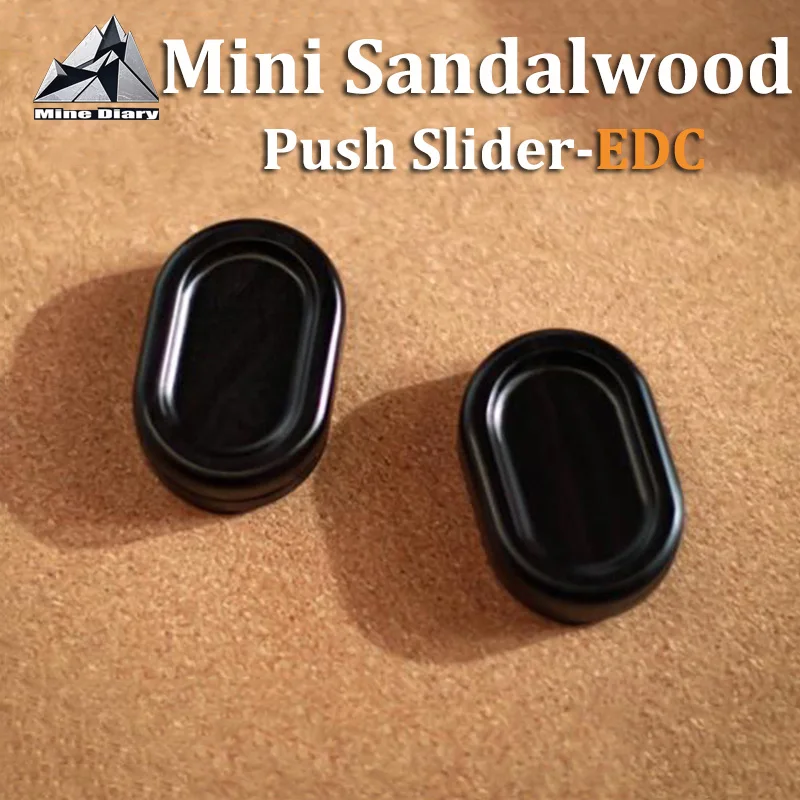 Mini Natto Sandalwood EDC Fidget Slider Fidget Toys ADHD Concentration Toys Office Desktop Toys for Relieving Stress & Relaxing