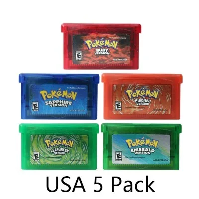 GBA Game Pokemon Series Video Game Cartridge Console Card Pokemon Emerald FireRed Ruby LeafGreen Sapphire Multi-language image 3