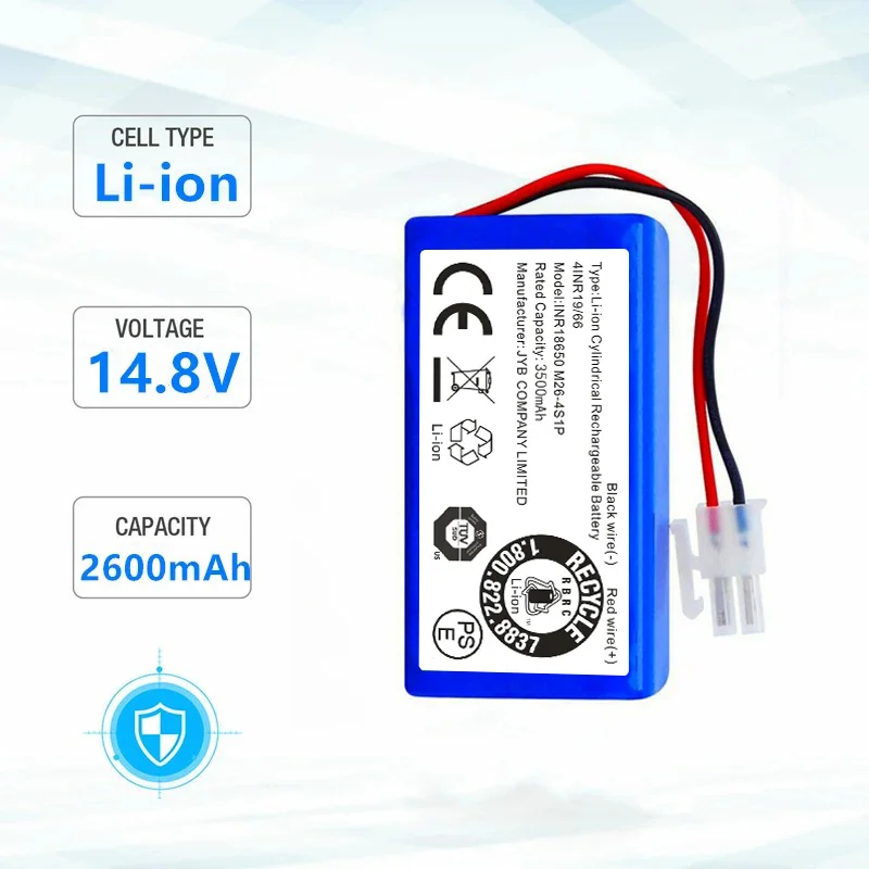 14.8V Robot Vacuum Battery for ILIFE A4 A4s Pro A6 A7 A8 A9 A10s V7 V7s Plus W400 W450 X620 Ecovacs Deebot CEN550/660 CR120/130