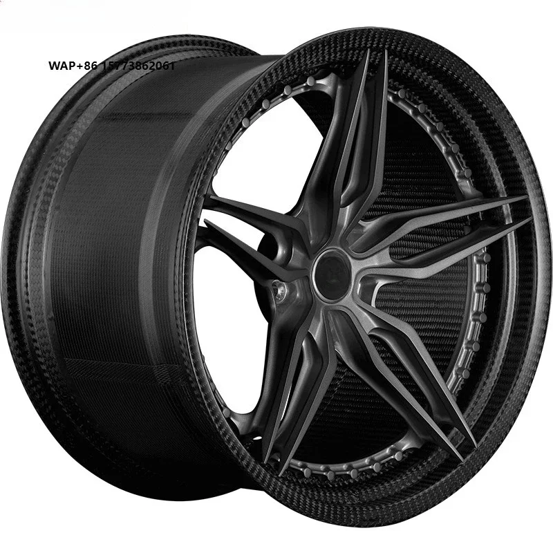 

18-21 Inch Carbon Fibre Wheel Hub 2022 Lc300 Style Rims for Land Cruiser 300 Black Finish Racing Car Wheels