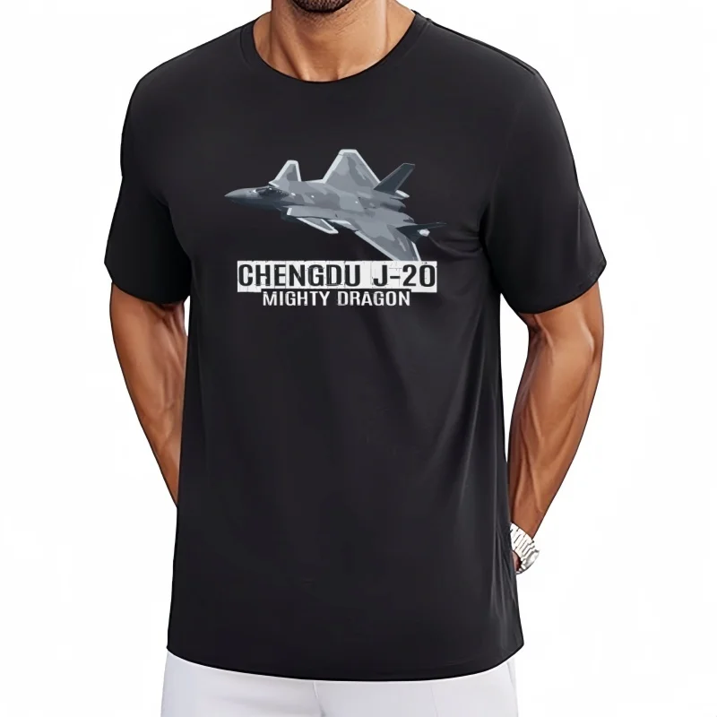 Chengdu J-20 Mighty Dragon Stealth Fighter Aircraft футболка из 100% хлопка с круглым вырезом и коротким рукавом повседневная мужская футболка размер S-3XL