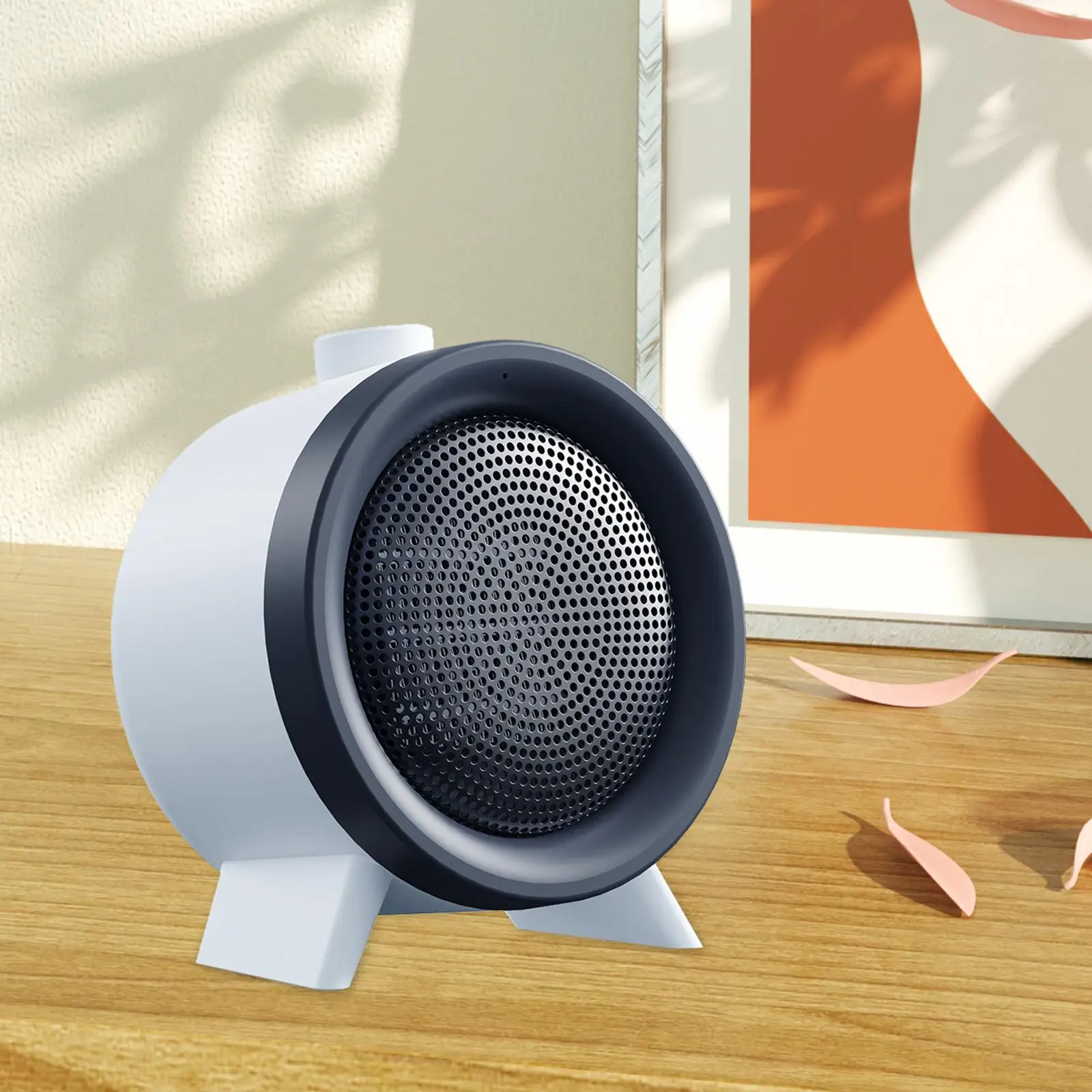 Desktop Electric Space Heater Multifunctional 3 Speeds Adjustment Durable Fast Heating for Office Indoor Household Study Bedroom